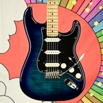 Used 2019 Fender Limited Edition Player Stratocaster HSS Plus Top, Maple Fingerboard, Blue Burst, Upgraded Duncan Pickup ISS25347
