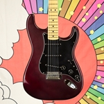 Used 2005 Fender Standard Stratocaster, MIM, Maple Fingerboard, Satin Midnight Wine ISS25302
