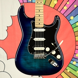 Used 2019 Fender Limited Edition Player Stratocaster HSS Plus Top, Maple Fingerboard, Blue Burst, Upgraded Duncan Pickup ISS25347