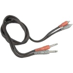 Hosa Dual Rca Plugs To 1/4 Plugs - 6.6' CPR202