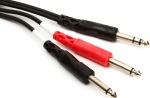 Hosa Send/Return Cable 1/4" TRS to 2)1/4"  TS- 6.6' STP202