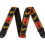 Fender 2" Monogrammed Strap, Black/Yellow/Red 0990681500