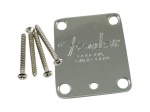 Neck Plate, American Series Guitars, Fender® Corona Stamp, 4 Bolt, Chrome 0991445100