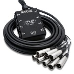Hosa Pro-Conex Little Bro' Sub Snake,8 x XLR Sends and No Returns, 50 ft SH-8X0-50