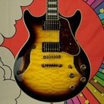 2022 Ibanez Artcore Express Electric Guitar - Antique Yellow Sunburst AM93QM-AYS