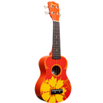 Amahi DDUK5 Ukulele Orange Flower Design