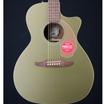 Fender Newporter Player Acoustic electric Guitar,  Olive Satin WN 0970743076