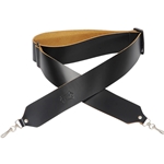 Levys 1.5" Leather Banjo Strap M9-BLK