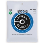 Martin 80/20 Bronze 10-47 Extra Light Acoustic Guitar Strings MA170PK3-U