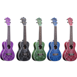 Amahi C-27 Purple Classic Quilted Ash Ukulele