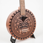 Amahi round Body Mahogany Concert Ukulele, Aztec #3, Bag UKC-LR3