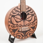 Amahi round Body Mahogany Concert Ukulele, Aztec #2, Bag UKC-LR2