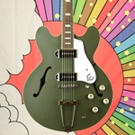 Epiphone Casino Archtop Electric Guitar, Worn Olive Drab ETCAWODNH1