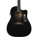 2023 Epiphone J-45 EC Studio Ebony Acoustic Electric Guitar EE2SEBNH3