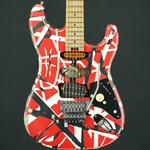 Evh EVH Striped Series Frankie, Maple Fingerboard, Red with Black Stripes Relic 5107900503