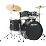 Tama Imperialstar 5 Piece Drum Kit with Hardware & Cymbals, Black Oak Wood IE52CBOW