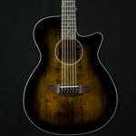 Ibanez AEG5012 AEG Series Single-Cutaway 12-String Acoustic-Electric Guitar, Dark Violin Sunburst AEG5012DVH