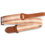 Taylor 2" Academy Jacquard Cotton Guitar Strap - White/Brown A200-03