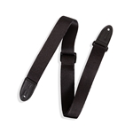 Levys Levy's 1.5" kids black guitar strap with black leather ends. MPJR-BLK