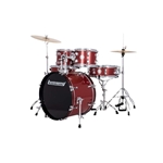 Ludwig Accent Fuse Drum Set with Hardware and Cymbals - Red Sparkle LC19014