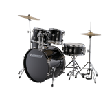 Ludwig Accent Drive 5-Piece Drum Set w/hardware & Cymbals, Black Sparkle LC19511