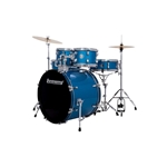 Ludwig Accent Drive 5-piece Drum Set w/hardware & Cymbals, Blue Sparkle LC19019
