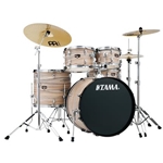 Tama Imperialstar IE52C 5 Piece Complete Drum Kit in Natural Zebra Wood IE52CNZW