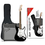 Squier Stratocaster Pack, Laurel Fingerboard, Black, Gig Bag, 10G 0371823006