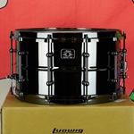 Ludwig 8 x 14" Universal Brass Snare Drum, Black Hardware LU0814