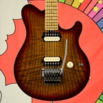 2022 Ernie Ball Music Man Axis Electric Guitar - Roasted Amber Flame with Roasted Figured Maple Fingerboard 320-RT-R1-00