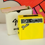 80's / 90's Fender MA-10 Mini Amp Box, Missing Battery Cover, YELLOW! ISS20914