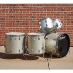 70s Ludwig 5 piece Silver Sparkle Hollywood Blue & Olive Kit 12,13,16,18 & 22" ISS21601
