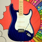 2018 Fender Deluxe Stratocaster, Maple Fingerboard, Sapphire Blue Transparent ISS21913