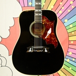1978 Gibson Dove Custom Acoustic Guitar, Black Ebony, Hard Case ISS22273