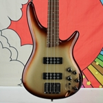 Used Ibanez SR300E Active Pickup Bass Guitar, Charred Champagne Burst ISS22776