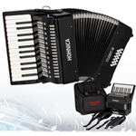 Hohner 18 Bass Student II X Piano Accordion inblack STUXII