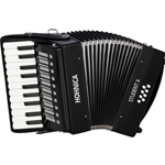 Hohner STUX Student 8 Bass Student X Piano Accordion in black, carry bag