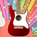 Fender Fullerton Strat Uke, Walnut Fingerboard, White Pickguard Candy Apple Red 0970523509
