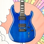 Used 2002 Carvin DC127 Electric Guitar, Transparent Blue, Hard Case ISS23386