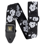 Ernie Ball CLASSIC JACQUARD GUITAR STRAP/BASS STRAP - VANILLA ROSE P05357