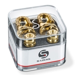 Schaller S Locks Guitar Strap Locks and Buttons (Pair) Gold 447