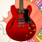 2007 Epiphone 335 DOT Hollowbody Electric Guitar, Heritage Cherry ISS24096