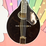 Used Washburn M1SDLB Bluegrass Style Mandolin, Black, Hardcase ISS24774