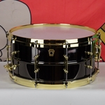 Used Ludwig 14" x 6.5" Black Beauty LB417BT, Brass Tube Lugs, P86 Throwoff & Diecast Hoops UBLACKBEAUTYSNARE