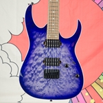Ibanez RG421QM Electric Guitar - Cerulean Blue Burst RG421QMCBB