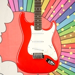 Used Squier Bullet Strat Electric Guitar, Red ISS25248