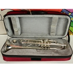 Used King 2055T Silver Flare Bb Trumpet w/ 1st Slide Trigger - with Case ISS25518