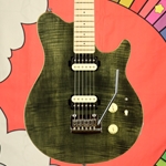 Sterling by Music Man Axis Maple Top Guitar, Maple Fretboard, Trans Black ST-AX3FM-TBK-M1