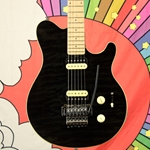 Used Sterling by Musicman SUB Series Axis AX3 with locking nut & tremolo - Trans Black Finish w/ gigbag ISS27702