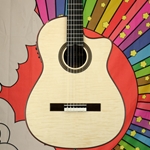 Cordoba Fusion 12 Exotic Top Acoustic-Electric Guitar, Solid Spruce & Flamed Maple, White Sands 99-750-0330